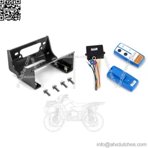 For UTV Kawasaki Teryx/4 750 800 Winch Mounting Plate W/ Winch Remote Control (For: More than one vehicle)