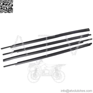 4PCS Window Moulding Weatherstrip Seal Belt For 2007-17 19 Toyota Tundra CrewMax