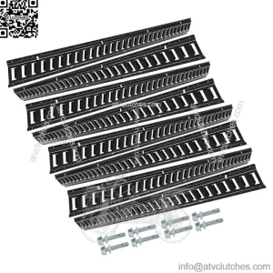 Eight 5' E-Track Tie-Down Rail, Powder-Coated Steel E-Track Tie-Downs