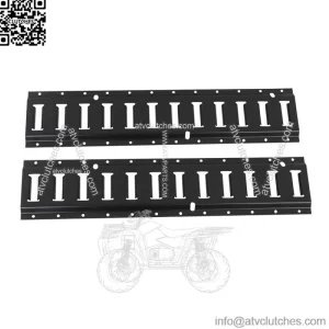 Black Track Tie Down Rail Kit 2' (2 Pack) for Garages, Vans, Trailers