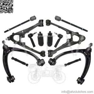 12 Front Upper Lower Control Arm Tierod Kit For Chevy Silverado GMC Sierra 1500