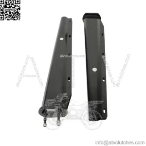 Mud Flap Hangers Black Steel Straight 30" Pair 2.5" Semi Truck Spring Loaded