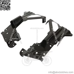 Black Front Bumper Inner Side Bracket 2Pc For 2016-2018 Chevrolet Silverado 1500