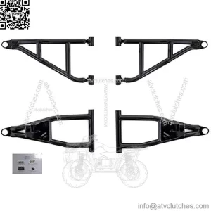 High Clearance 2" Forward Offset A-Arms/Control Arm for Polaris Ranger XP 900 (2013-2019) - Stronger Than OEM! - Black
