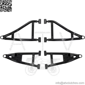 Heavy Duty Arched 1.5" Forward Offset A-Arms/Control Arm for Polaris Ranger Full Size XP 1000 (2018-2020) - Black - Room for Larger Tires!