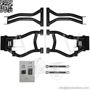 Rear Arched Rear 1.5" Offset A-Arms for Polaris RZR 800 4/800 S (2009-2014) - Black