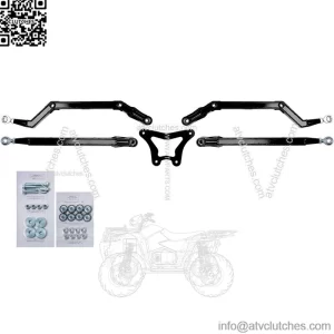 High Clearance Boxed Rear Radius Arms/Rods for Polaris RZR XP 900 / XP 4 900 (2011-2014) - Black