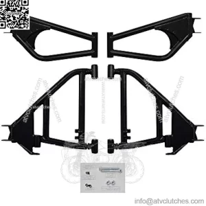 Heavy Duty High Clearance Rear A-Arms for 2015-2019 Arctic Cat Wildcat Sport | UV-resistant Powder Coat Finish | Adjustable Pivot Blocks | UHMW Bushings