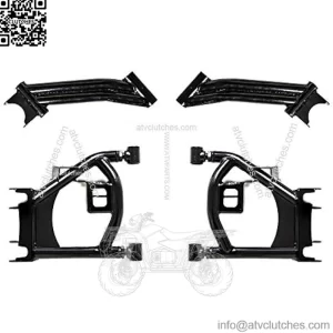 Heavy Duty High Clearance 1.5" Rear Offset A Arms for Can-Am Maverick Trail (2018+) - Black - Fits Up To A 30" Tire!