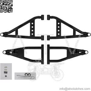 Heavy Duty 1.5" Forward Offset A-Arms/Control Arm for Polaris Ranger XP 1000 Diesel/Crew (2015-2018) - Black - Room for Larger Tires!