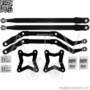 Heavy Duty Arched Boxed Rear Radius Arms/Rods for Polaris RZR XP Turbo/XP 4 Turbo (2016+) - Red | Will Not Fit With Polaris Rear Bumpers