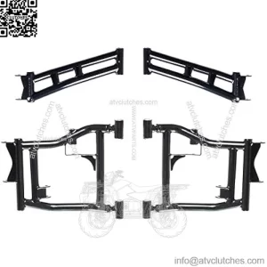 Heavy Duty Arched Rear Offset A-Arms for 2016+ Polaris General 1000 / General 4 | Full camber adjustability | A-Arm color is Orange