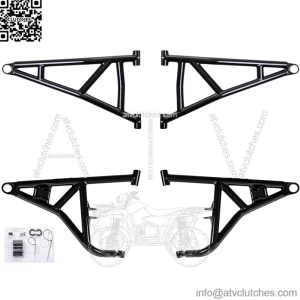 Heavy Duty High Clearance Front A-Arms for Polaris RZR XP 1000 / XP 4 1000 (2014+) - Black - Includes All 4 Arms - Non-Adjustable