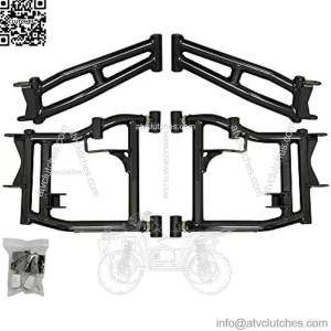 Heavy Duty High Clearance Rear Offset A-Arms for 2016-2020 Polaris RZR S 1000/2019-2020 S4 1000- Black