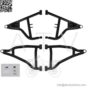 Heavy Duty High A-Arms for Polaris RZR S 1000 (2016) - 1.5" Offset - Black