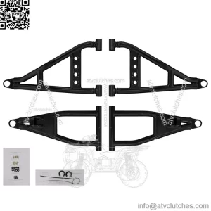 Heavy Duty High Clearance 1.5" Forward Offset A-Arms/Control Arm for Polaris Ranger Full Size XP 570 PRO-FIT Cab/Crew (2015-2016) - Black - Room for Larger Tires
