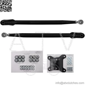 Heavy Duty Round Tube Rear Radius Arms/Rods for Can-Am Maverick X3 72" Turbo/X RC/X MR/X RS/MAX (See Fitment Below) - Lower 2 Rods Only - Black