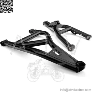 Atlas Pro High Clearance 1.5" Forward Offset A-Arms for 2021+ Can-Am Commander XT-P/XMR | Black | Fit 34" Tires | 1.5" Tubing | Adjustable Pivot Block | UV-Resistant Powder Coat