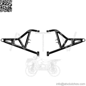 (2) Upper High Clearance A Arms for 2014+ Polaris RZR XP 1000 / XP 4 1000 | Non-Adjustable | Red | Includes Heavy-Duty 4340 Chromoly Steel | 1.25?? Tubing 25% larger Than Stock