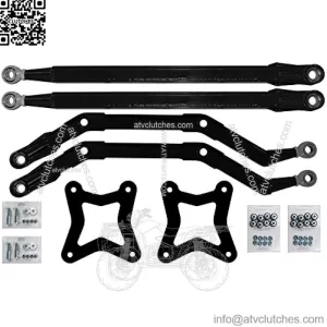 Heavy Duty High Clearance Boxed Rear Radius Arms for Polaris RZR RS1 (2018+) - BLACK | 4x Stronger Than Stock | Will Not Fit With Polaris Rear Bumpers