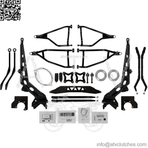 7-10" Heavy Duty Lift Kit for Polaris RZR XP 1000/4 1000 (2014+) - Red - Complete Kit with New X300 Axles, A Arms, Tie Rod Kit, Trailing Arms, Brake Lines, and More