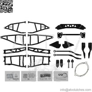 7-10" Lift Kit for 2021+ Polaris RZR Trail S 1000 Premium/Ultimate | Black | Run up to 36" Tires | Requires or OEM RZR Shocks | 75% Thicker A-Arms than OEM | Rhino 2.0 Axles Included