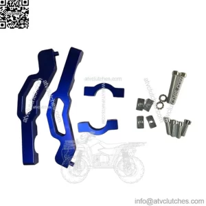 Polaris ATV mirror extension bracket # blue