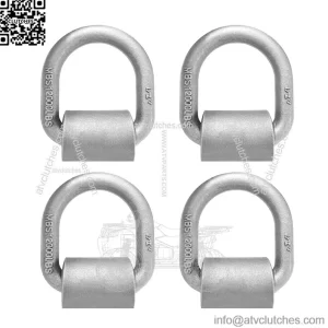 Heavy Duty Welded Forged D-Rings #4 Pack