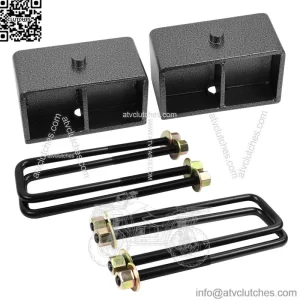 3'' Rear Leveling Lift Kit for 1999-2023 Chevy Silverado 1500 GMC Sierra 1500, 3in Silverado Unique Hammer Tone Powder Coating Finish Rear Lift Block Extended Square U-Bolt