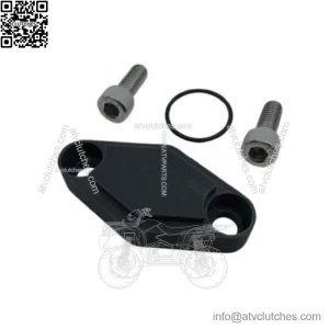 Parking Brake Block Off Kit - Black with Stainless Bolts for Yamaha YFZ450 04-22