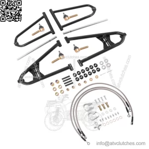 Front A Arms +2 +1 For Raptor 700 700R 2006-2017 W/Adjustable Brake Lines Clamps