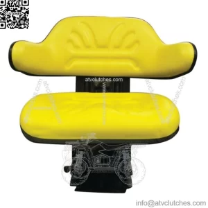 New Yellow Seat w/ Adj Angle Base Tracks/Suspen Made To Fit John Deere Tractor