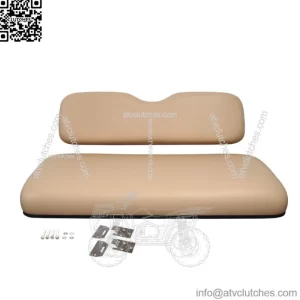 TAN Front Seat Fits EZGO TXT Golf Cart 1994-2013, Bottom & Lean Back Cushion Set