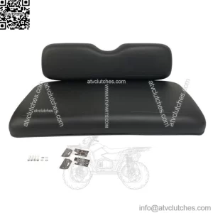 Black EZGO Front Seat Fits TXT Golf Cart 1994-2013, Bottom & Back Cushion Set