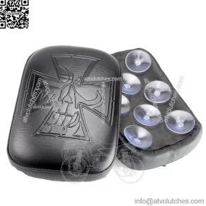Rear Passenger Seat Pillion Pad 8 Suction Cup for Harley Bobber Chopper Softail