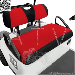 Golf Cart Front Seat Cover Set For EZGO RXV TXT & Club Car DS Red Black Color-S