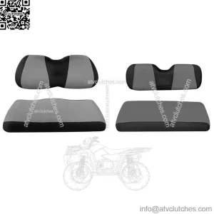 Grey Golf Cart Front Rear Seat Covers for Yamaha Club Car Precedent 4 Passenger