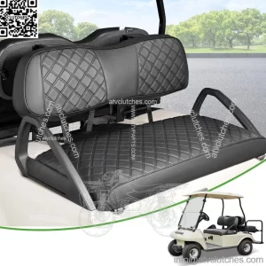 Golf Cart Front Seat Cover Black Diamond Stitching for Club Car DS 2000-up
