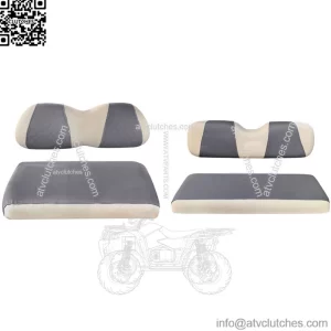 Golf Cart Front Back Seat Cover Set for EZGO TXT RXV & Club Car DS 4 Passenger