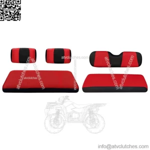 RED Golf Cart Front Rear Seat Covers for Yamaha G2 - G22,Club Car DS Pre-2000