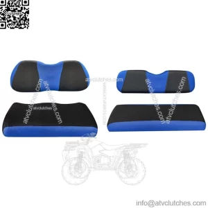 Blue Golf Cart Front Rear Seat Covers for Yamaha Club Car Precedent Tempo Onward