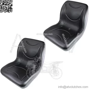 Two E-VG12160 (2pcs) Black Seats for John Deere Gator w/Drain Hole (M-Gator, E, Turf, TX 4X2, TH Turf, XUV550, 4X4 HPX, 4X2 Trail, 6X4 Trail ++)