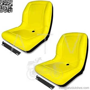 (2) TRAC SEATS Yellow Flip Up Seats for John Deere Gator CX (Below Serial Number 039,999) For PN: VGA10177