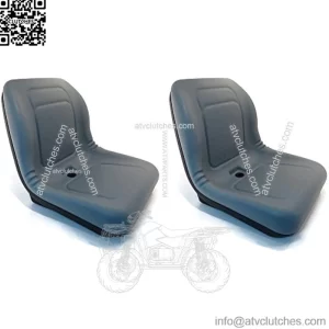 (2) Grey HIGH Back Seats for John Deere Gator XUV 620i, 850D, 550, 550 S4 UTV