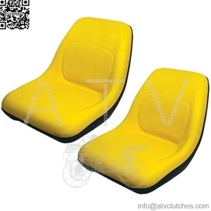 Set of 2 New Yellow Seat Fits John Deere 1200A, 4X2 Fits Gator, 6X4 Fits Gator Models Interchangeable with AM116408, AM116408, AM116408