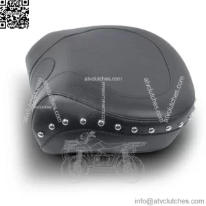 Mustang Wide Touring Chrome Studded Rear Passenger Seat Harley Softail (For: Harley-Davidson)