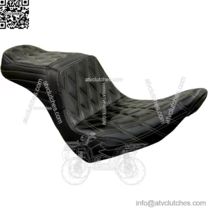 Le Pera Black 2-Up Tailwhip Seat Diamond Chestnut Stitching 18+ Harley Low Rider (For: Harley-Davidson)