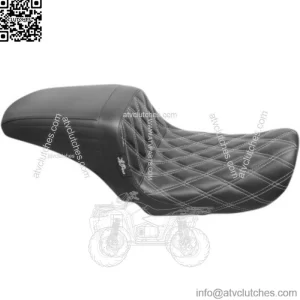Le Pera Kickflip White Double Diamond Stitch Step 2 Up Seat 06-2017 Harley Dyna (For: Harley-Davidson)