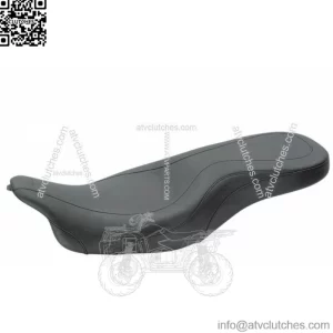 Mustang 14" Wide Tripper Low Profile Stitched 2 Up Seat 2008-2020 Harley Touring (For: Harley-Davidson)