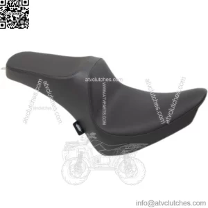 Drag Specialties Predator III Smooth Black Vinyl Seat 2 Up Harley 00-17 Softail (For: Harley-Davidson)